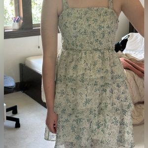 Altar’d state blue/green floral summer mini dress